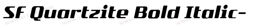 SF Quartzite Bold Italic字体转换